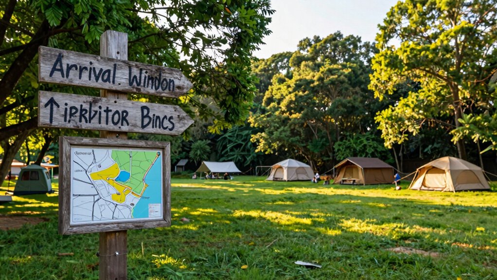 arrive early secure best campsite