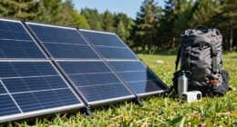 camping solar panel setup