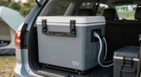 car camping fridge setup