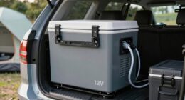 car camping fridge setup