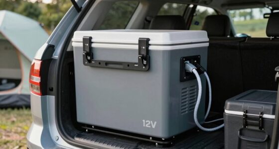 car camping fridge setup