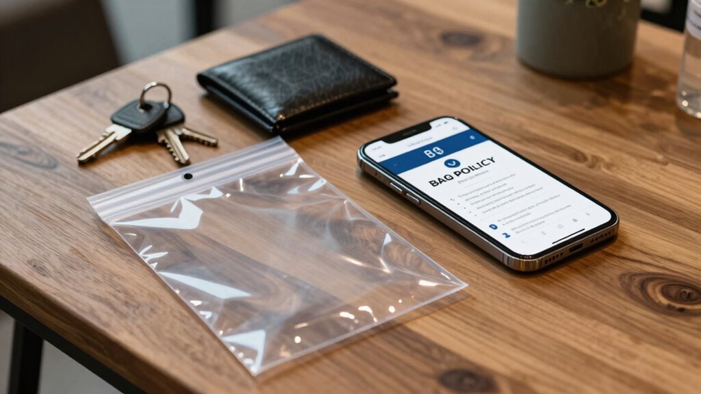 check venue bag policies