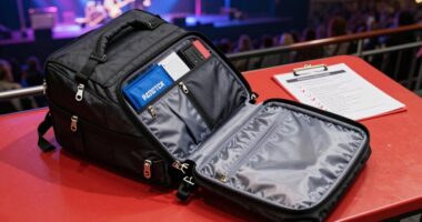 concert travel backpack security