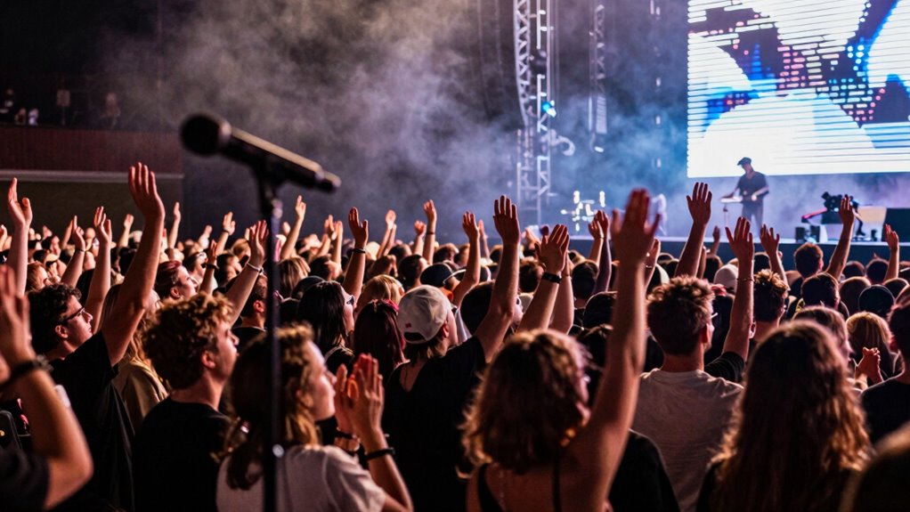 crowd noise enhances live performance