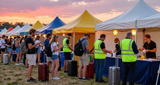 efficient festival camping entry