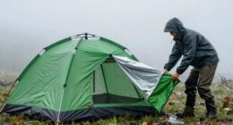 fast rainy morning tent takedown