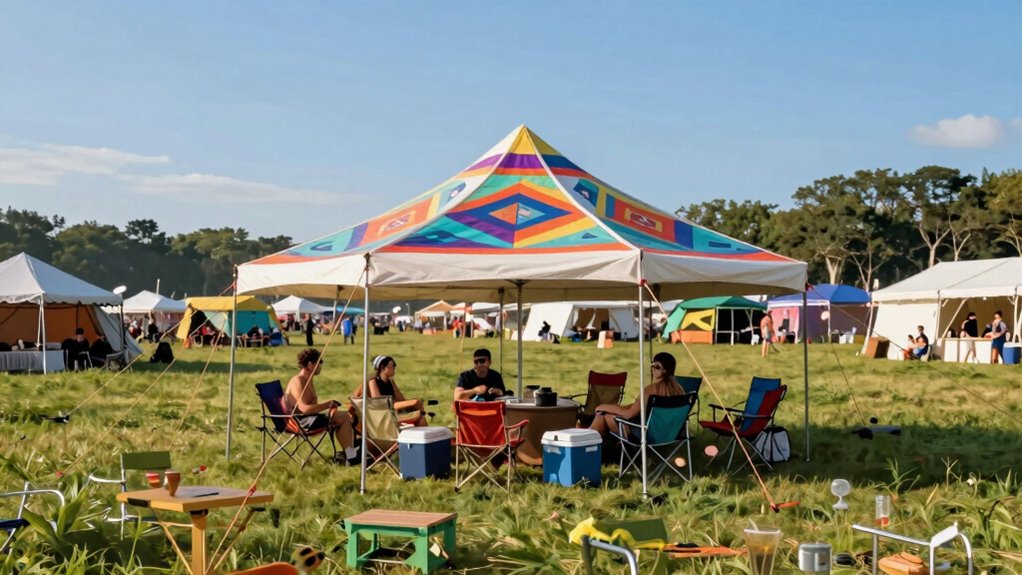 group festival tent essentials