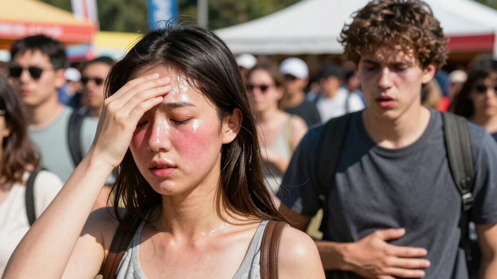 identify dehydration versus overheating