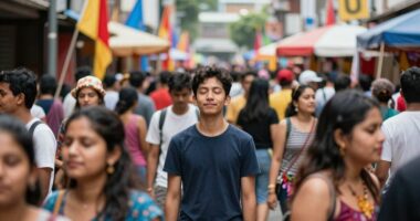 maintain composure amidst crowds