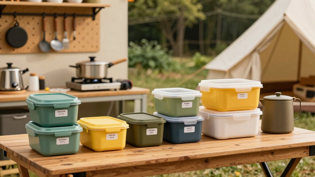 organized camping kitchen essentials