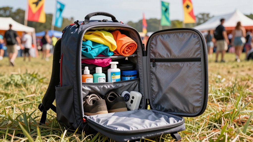 organized festival packing system