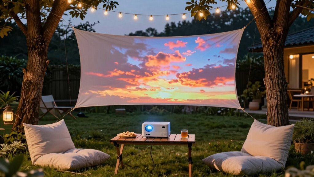outdoor movie projector features