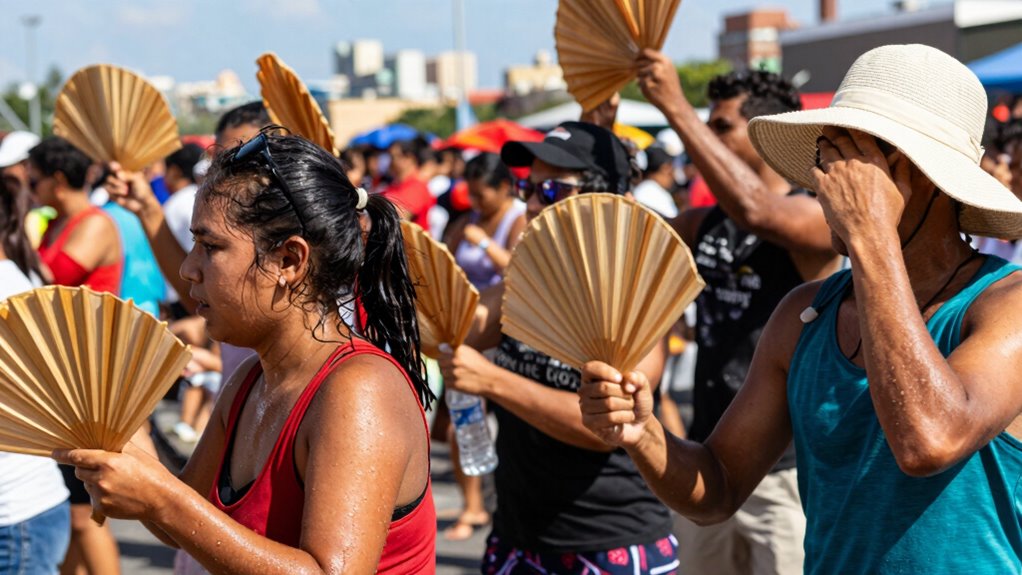 overheating signs in crowds