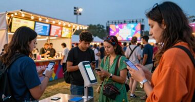 prepare cashless festival setup