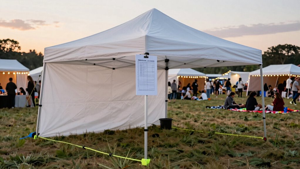 proper tent placement and weather preparedness