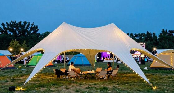 selecting festival campsite canopy