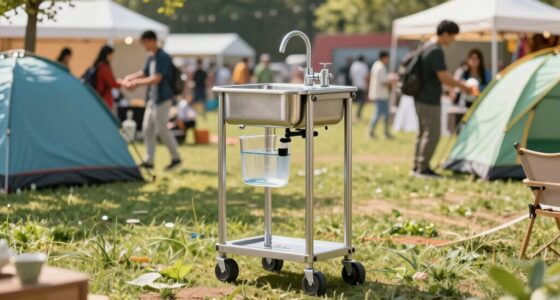 selecting festival handwash stations