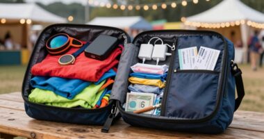 three zone festival packing