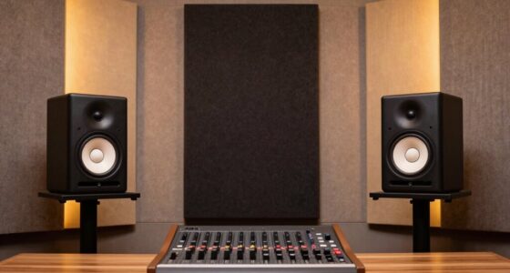 triangle home studio setup