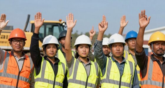 use hand signals to exit