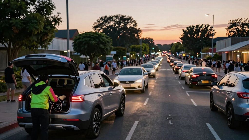 vehicle prep for quick exit