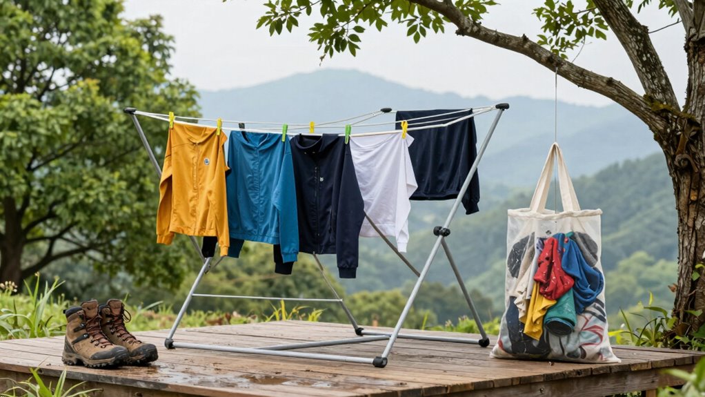 campfire safety and gear organization