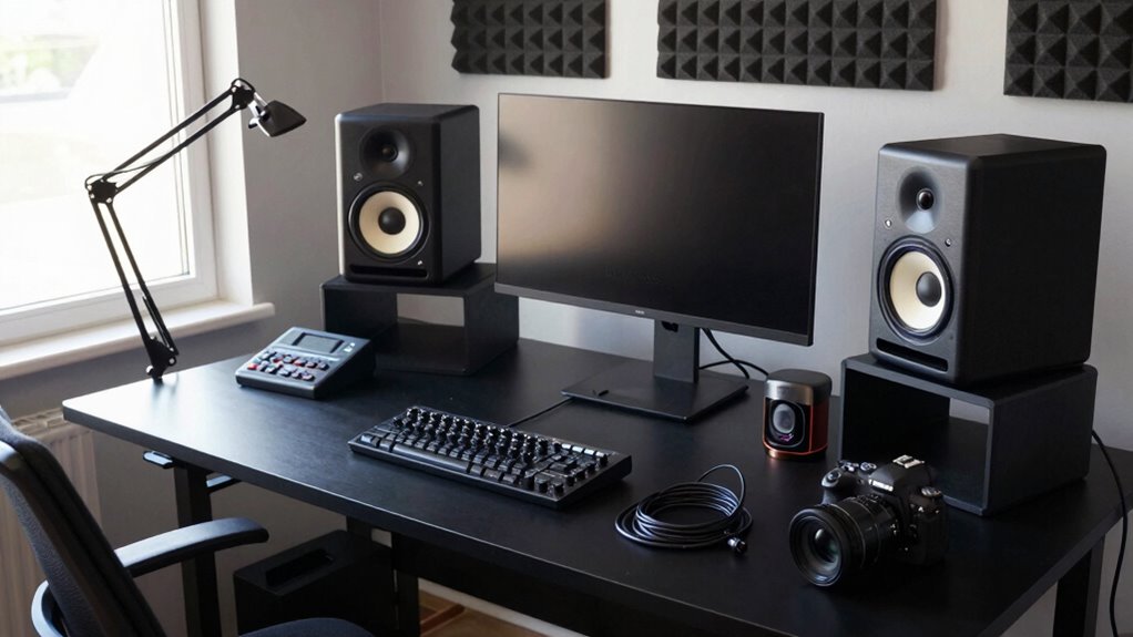 ergonomic organized spacious workspace