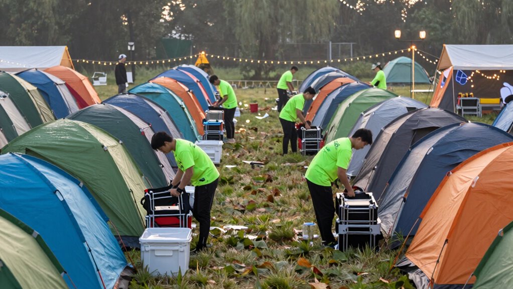 festival camp reset routine