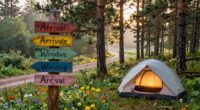 optimal camping arrival timing