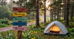 optimal camping arrival timing