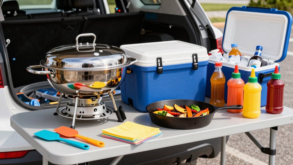 portable grilling and cooler essentials