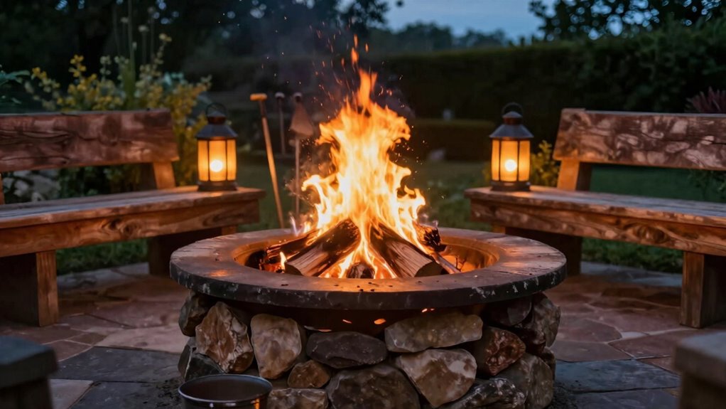 safe controlled fire setup