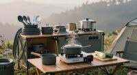simplified camp kitchen setup