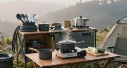 simplified camp kitchen setup