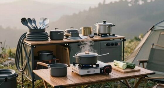 simplified camp kitchen setup