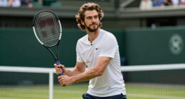 Andrew Garfield Sports Long Hair for Wimbledon Date with Girlfriend Monica Barbaro