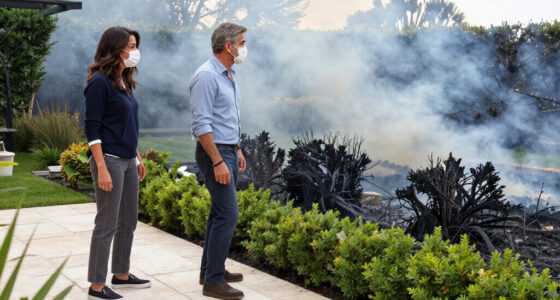 George and Amal Clooney evacuate French home amid wildfires